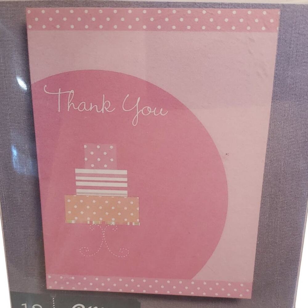Baby Girl Pink Birthday Cake Thank You Cards Wilton Thank You Cards Wilton Brand